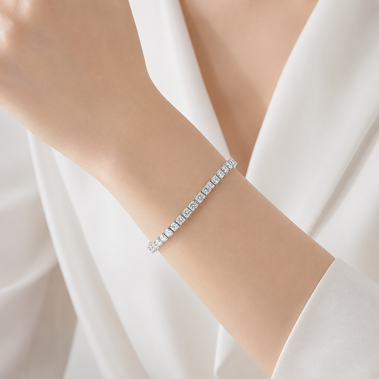 4 Prong Set Diamond Tennis Bracelet