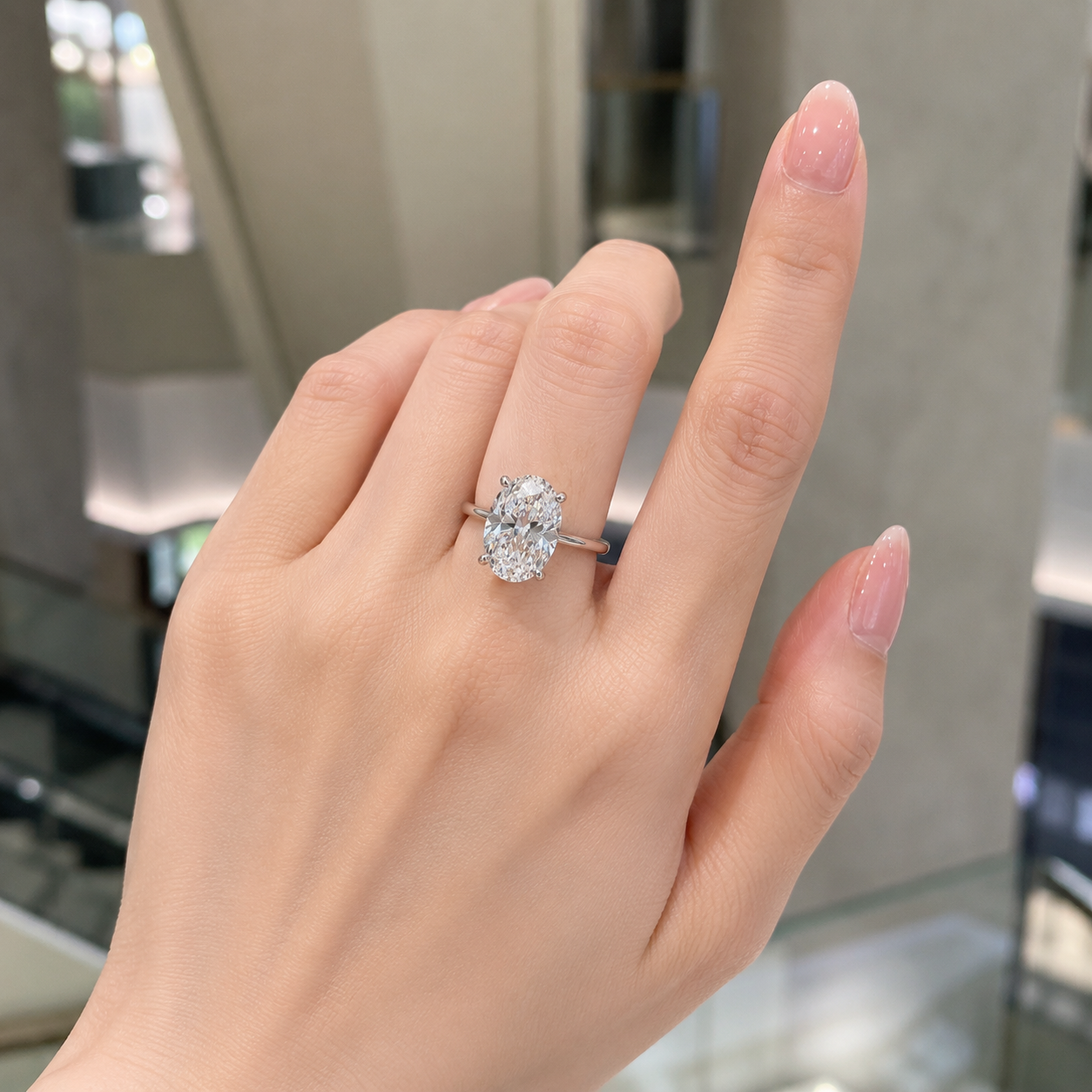 5.01 CT D VS1 Lab-Grown Diamond | Platinum