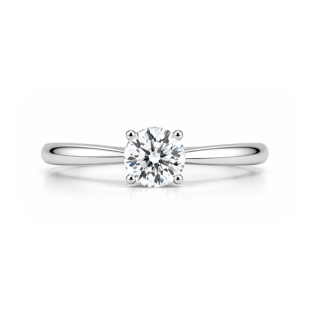 4 prong setting round lab grown diamond