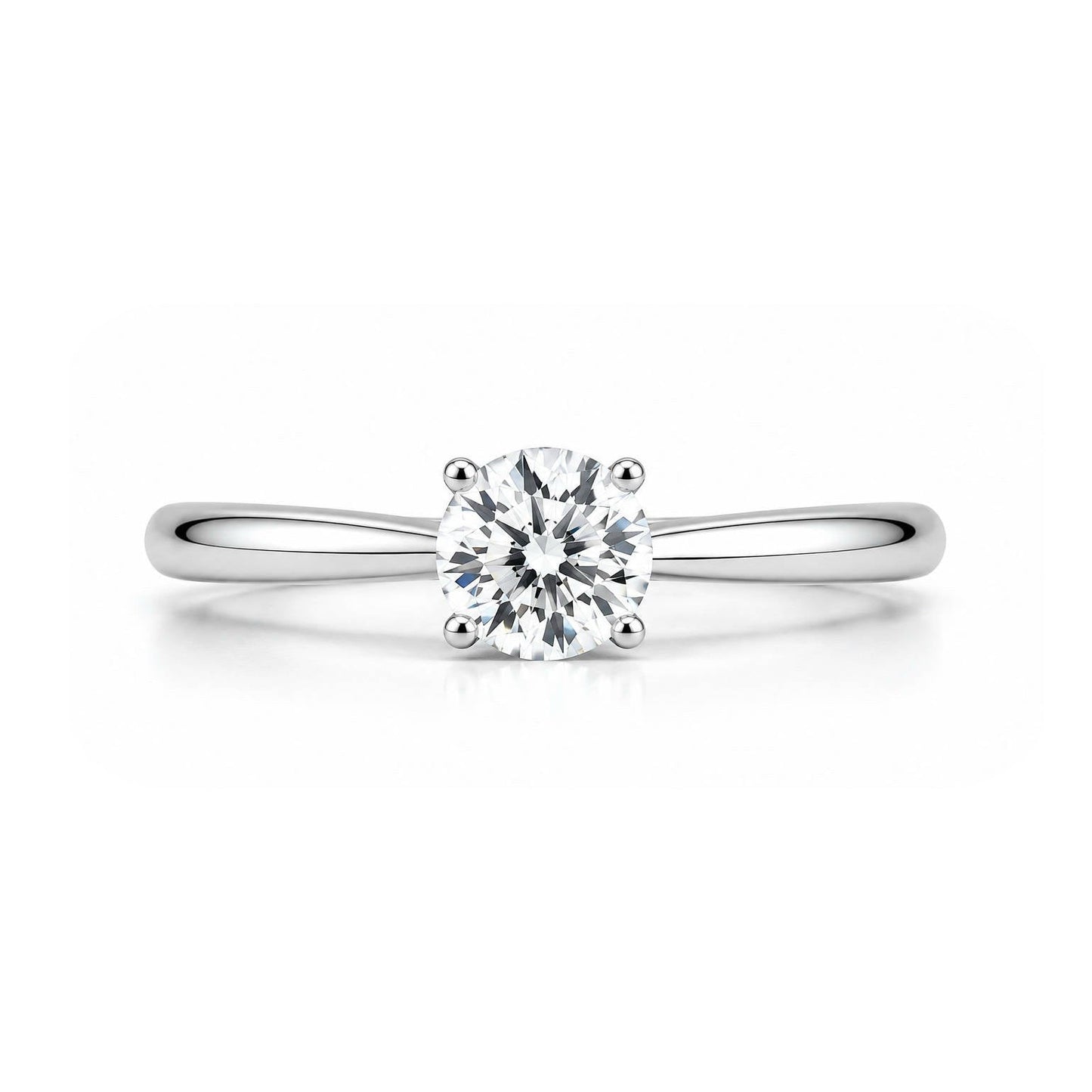 4 prong setting round lab grown diamond