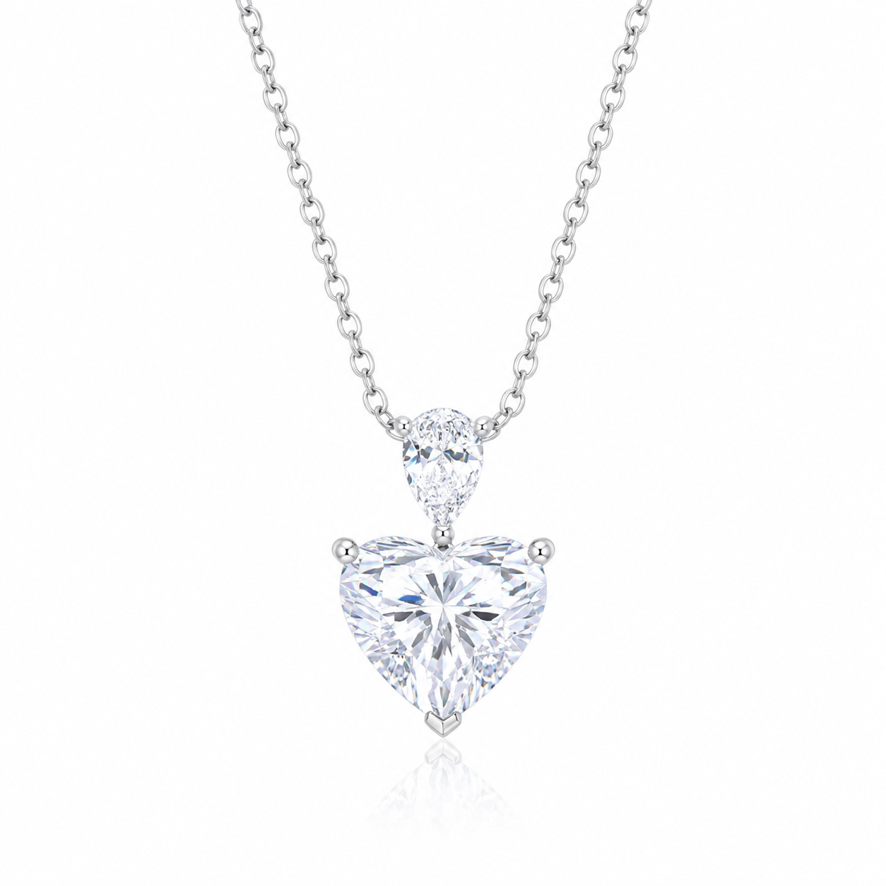2.02ct Heart Lab Grown Diamond Pendant Necklace | Platinum | D VS1