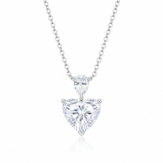 2.02ct Heart Lab Grown Diamond Pendant Necklace | Platinum | D VS1