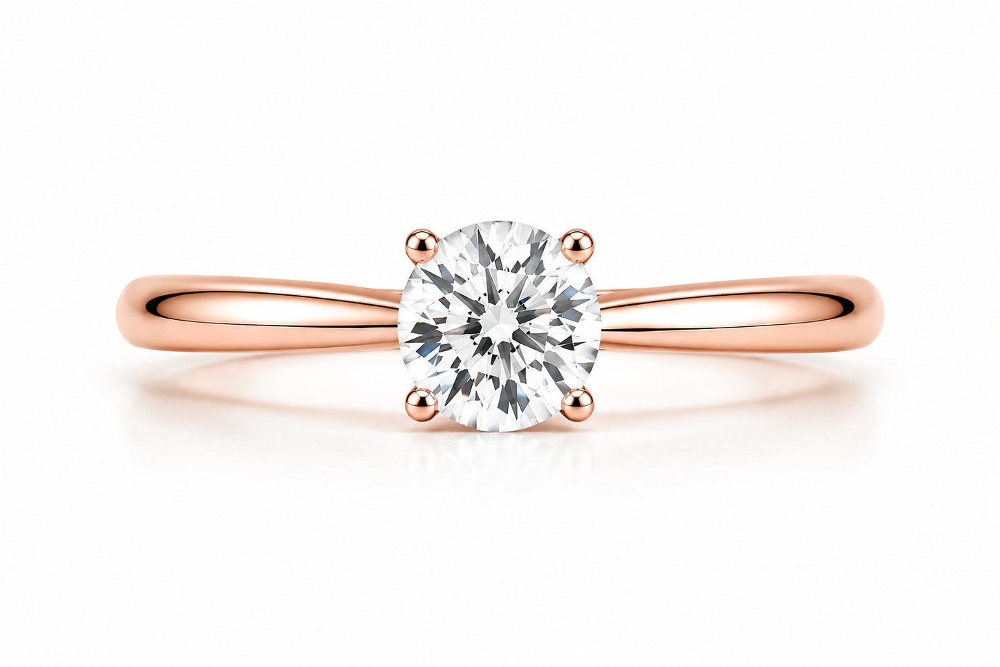 4 prong setting round lab grown diamond