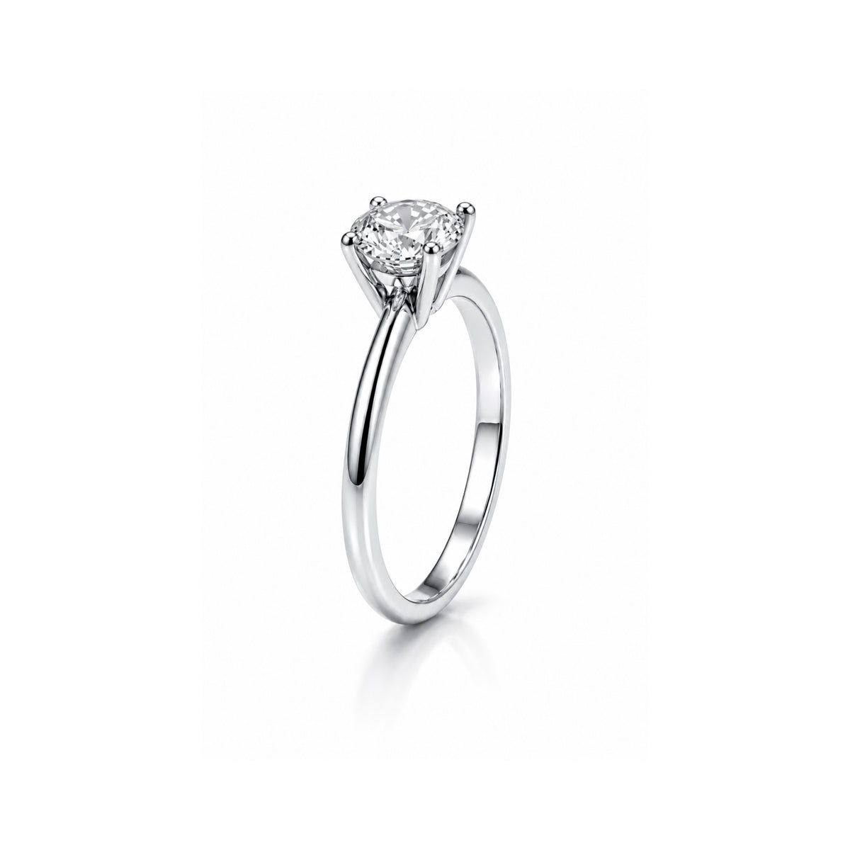4 prong setting round lab grown diamond