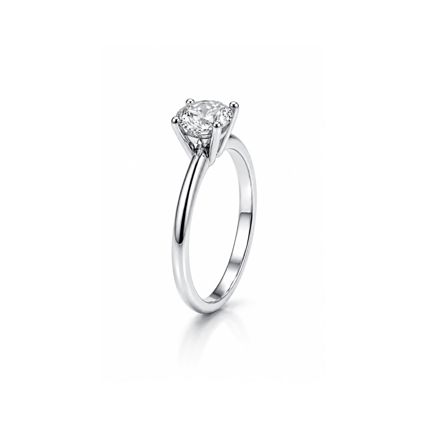 4 prong setting round lab grown diamond