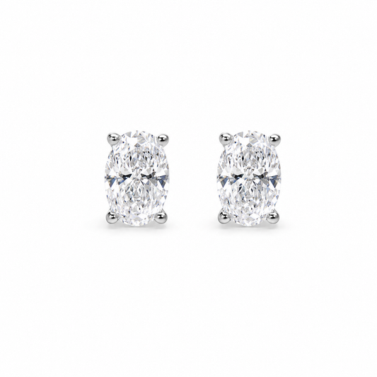 Oval Cut Lab Diamond Stud Earrings