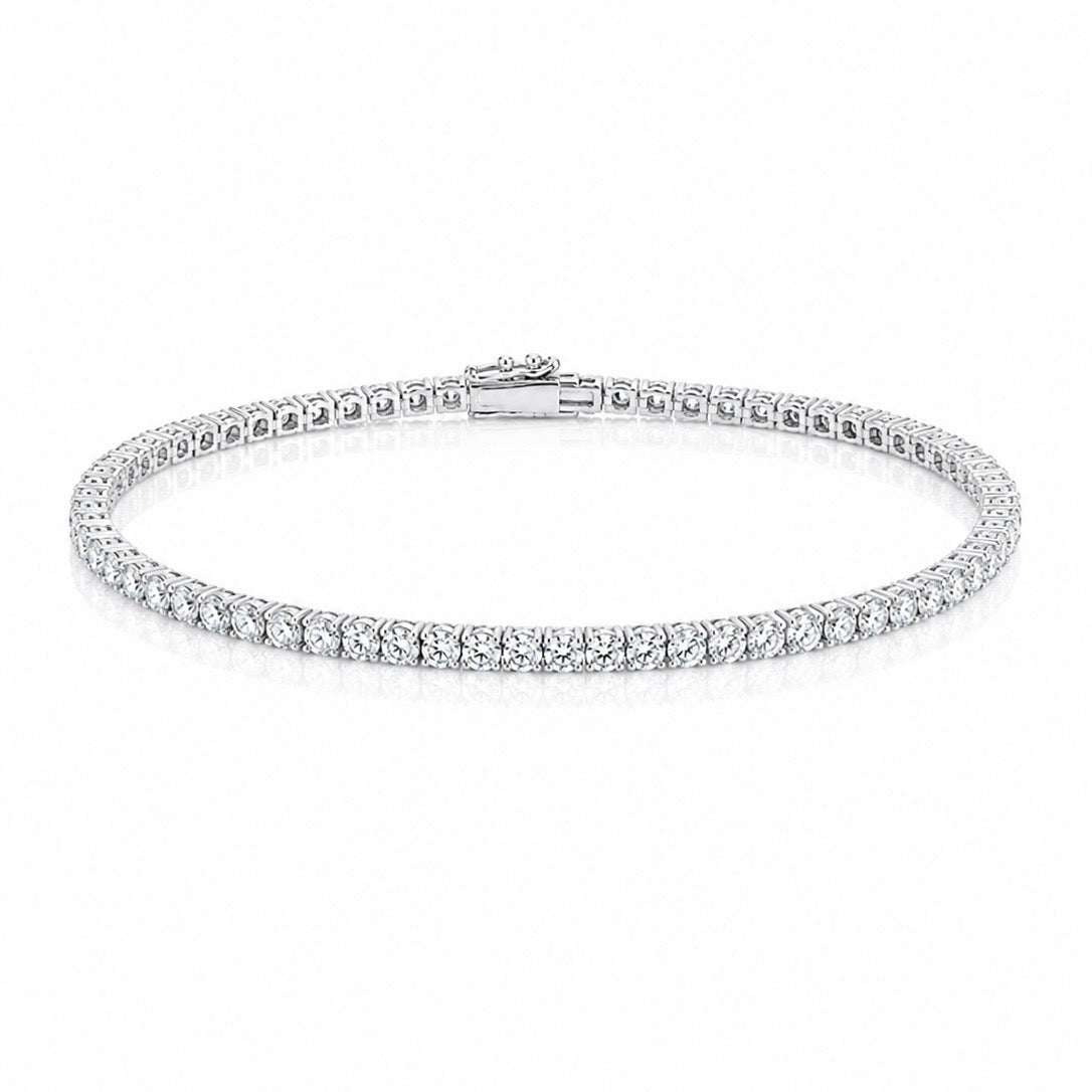 18K Gold Lab Grown Diamond Tennis Bracelet – 5.69 CTW | 50 Stones
