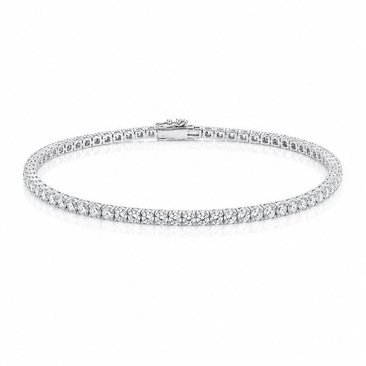 18K Gold Lab Grown Diamond Tennis Bracelet – 5.69 CTW | 50 Stones