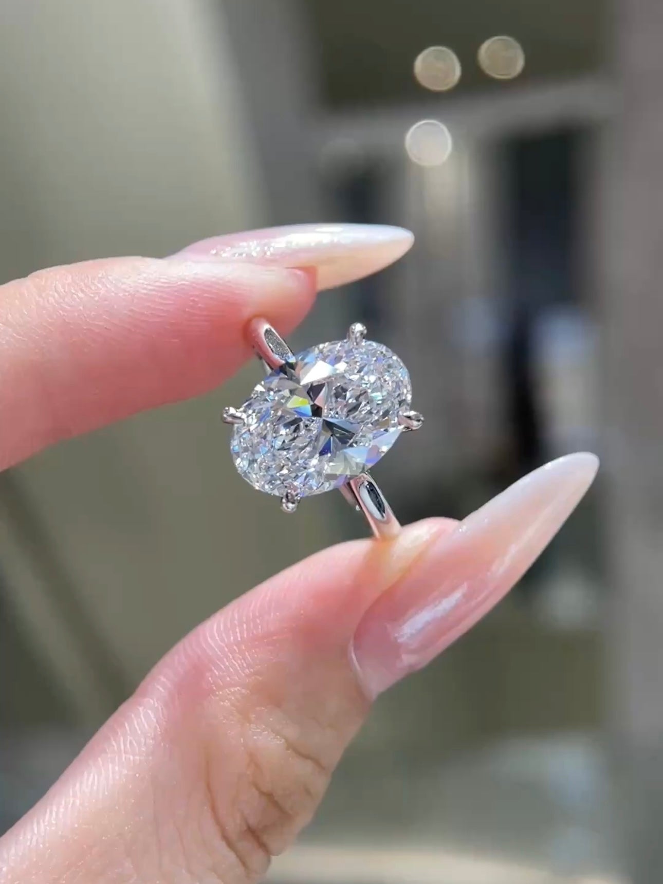 5.01 CT D VS1 Lab-Grown Diamond | Platinum