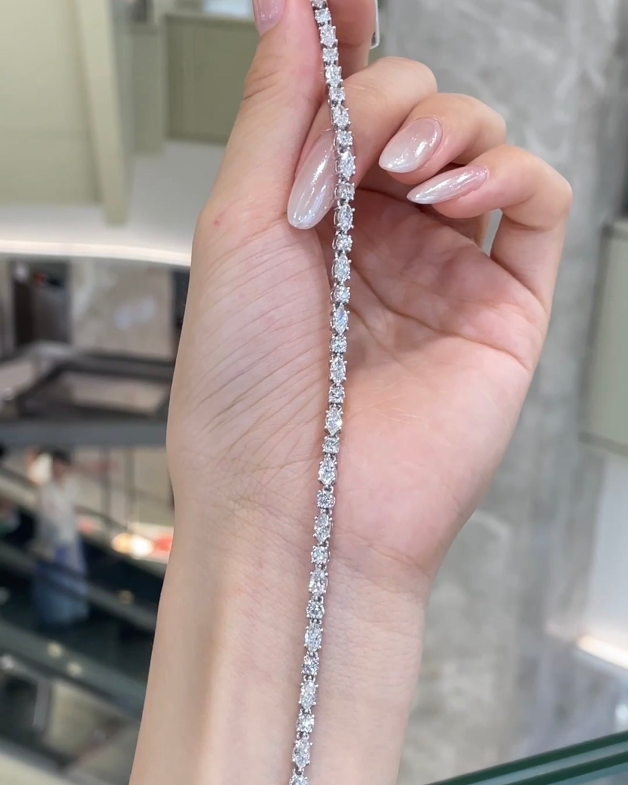 3.99 CT Lab-Grown Diamond Tennis Bracelet | Platinum | 33 Stones