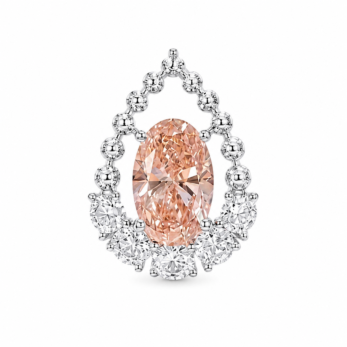 1.02 CT Fancy Intense Pink VVS2 Lab-Grown Diamond | 18K White Gold