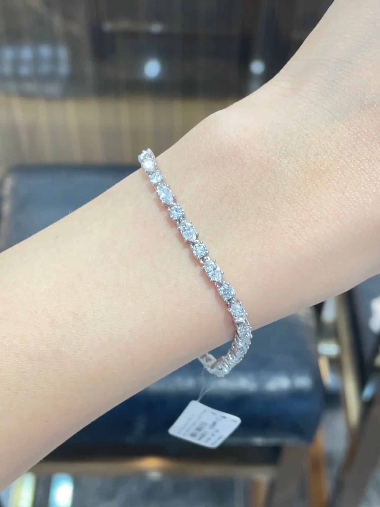 3.99 CT Lab-Grown Diamond Tennis Bracelet | Platinum | 33 Stones