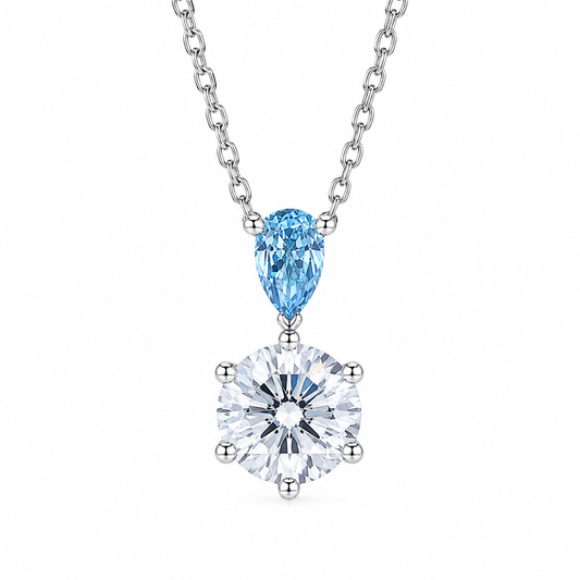 1.51ct Pear & Round Diamond Pendant| Platinum