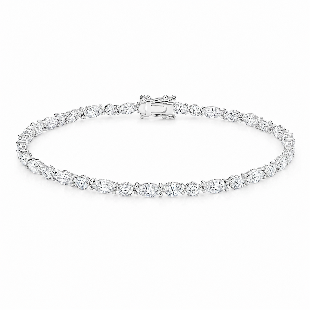 3.99 CT Lab-Grown Diamond Tennis Bracelet | Platinum | 33 Stones
