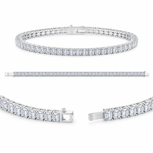 11.015ct Lab-Grown Diamond Tennis Bracelet| Platinum