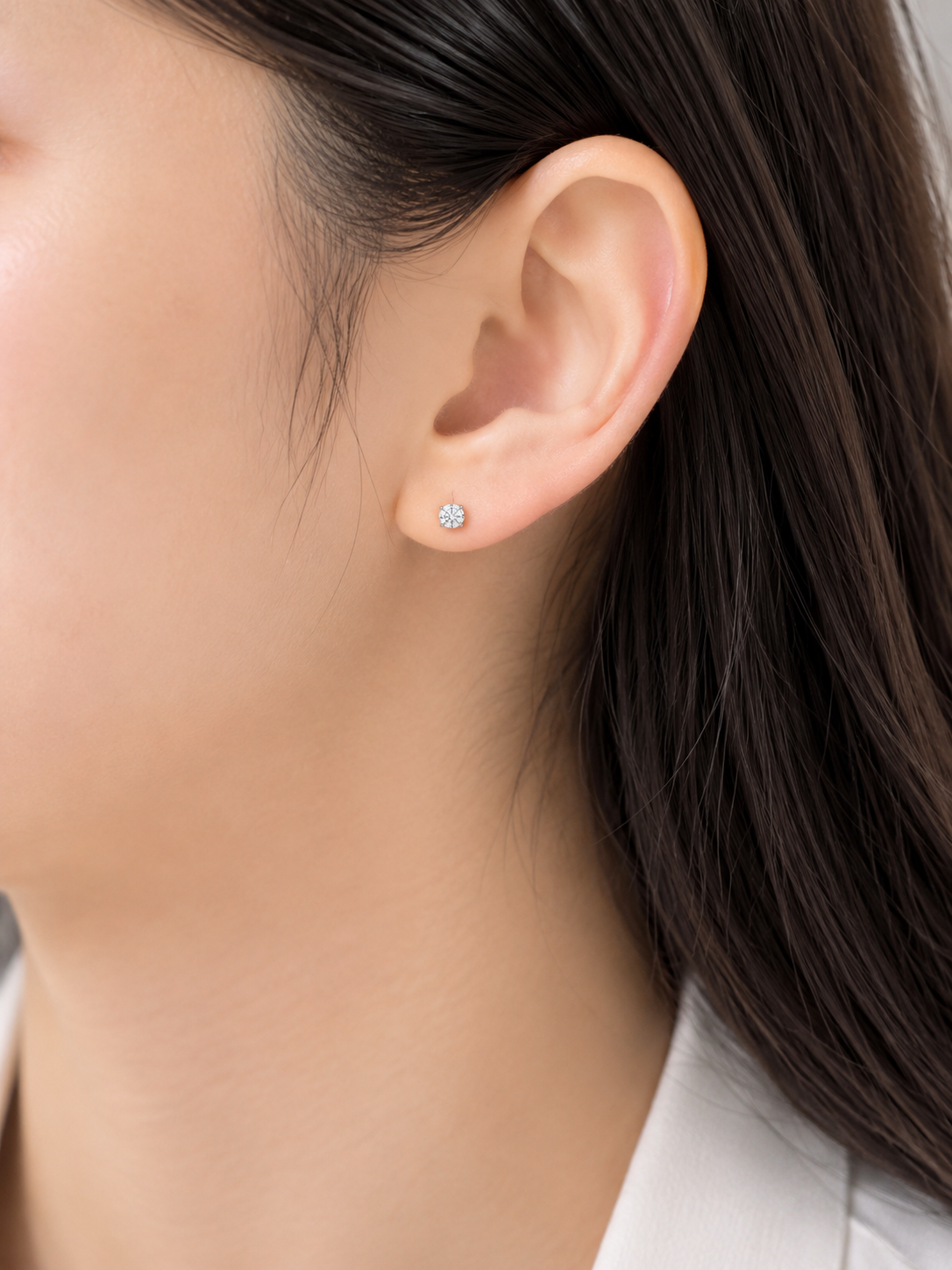 Classic Round Lab Grown Diamond Stud Earrings | 0.60ct TW | 18K Gold | IGI Certified