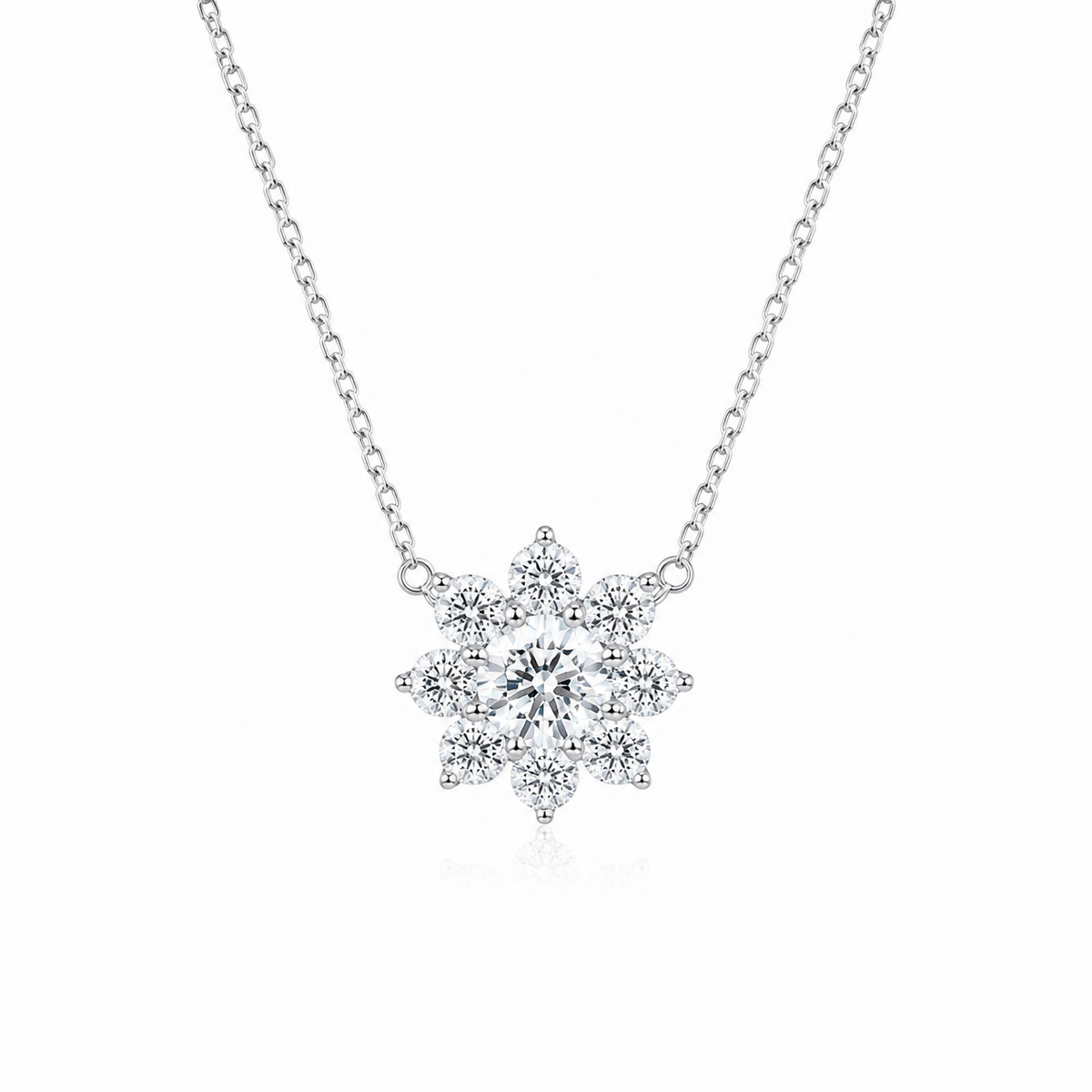 Floral Pendant 0.51ct D VVS2 Lab Grown Diamond ｜Platinum
