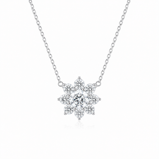 Floral Pendant 0.51ct D VVS2 Lab Grown Diamond ｜Platinum