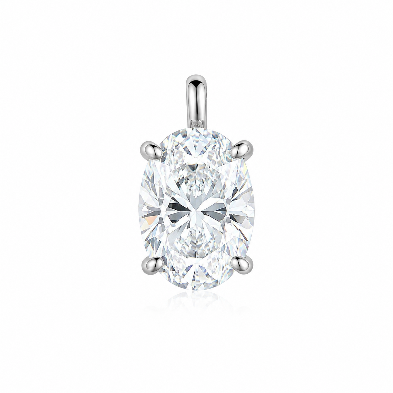 3.07ct Pear-Shaped Lab Grown Diamond Cluster Pendant ｜ PT950 Platinum