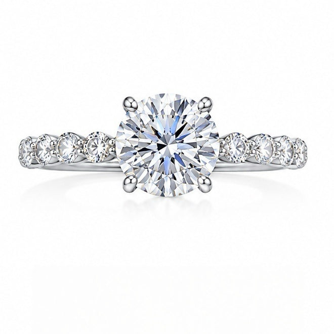 5.01ct E VVS2 Round Lab-Grown Diamond Ring | Platinum