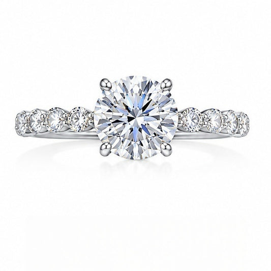 5.01ct E VVS2 Round Lab-Grown Diamond Ring | Platinum