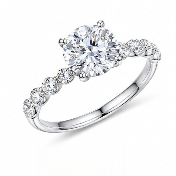 5.01ct E VVS2 Round Lab-Grown Diamond Ring | Platinum